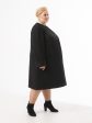 Пальто из варенки с асимметричной полочкой, цвет черный в интернет-магазине Фабрики Тревери