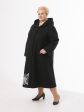 Роскошное пальто из варенки с вышивкой, цвет черный в интернет-магазине Фабрики Тревери