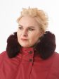 Женская куртка бордового цвета с кроликом, цвет бордовый в интернет-магазине Фабрики Тревери