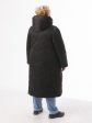 Женское пальто из комбинированной стеганой ткани в виде градиента, цвет черный в интернет-магазине Фабрики Тревери