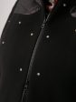 Стильная комбинированная куртка со стразами, цвет черный в интернет-магазине Фабрики Тревери