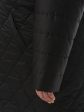 Женская куртка ромб с красной отделкой, цвет черный в интернет-магазине Фабрики Тревери