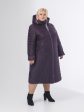 Молодежное дутое стеганное пальто с силиконовыми лентами, цвет фиолетовый в интернет-магазине Фабрики Тревери