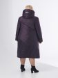 Молодежное дутое стеганное пальто с силиконовыми лентами, цвет фиолетовый в интернет-магазине Фабрики Тревери
