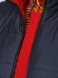 Молодежное пальто с красной отделкой, цвет синий в интернет-магазине Фабрики Тревери