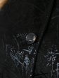 Оригинальная укороченная женская дубленка звездная ночь, цвет черный в интернет-магазине Фабрики Тревери