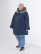 Женская куртка из мембраны с чернобуркой, цвет синий в интернет-магазине Фабрики Тревери