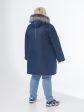 Женская куртка из мембраны с чернобуркой, цвет синий в интернет-магазине Фабрики Тревери