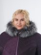 Комбинированное зимнее пальто баклажанного цвета, цвет фиолетовый в интернет-магазине Фабрики Тревери