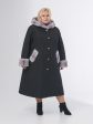 Пальто женское зимнее с меховыми карманами, цвет черный в интернет-магазине Фабрики Тревери