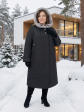 Пальто зимнее больших размеров, цвет черный в интернет-магазине Фабрики Тревери