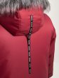 Женская куртка из мембраны с чернобуркой, цвет бордовый в интернет-магазине Фабрики Тревери
