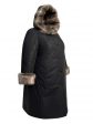 Зимнее пальто с контрастной отделочной строчкой, цвет черный в интернет-магазине Фабрики Тревери