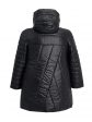 Комбинированное пальто черного цвета из жатки, цвет черный в интернет-магазине Фабрики Тревери