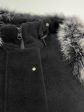 Молодежное пальто из драпа черного цвета со стразами, цвет черный в интернет-магазине Фабрики Тревери