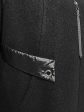 Молодежное комбинированное пальто с дизайнерской подвеской , цвет черный в интернет-магазине Фабрики Тревери