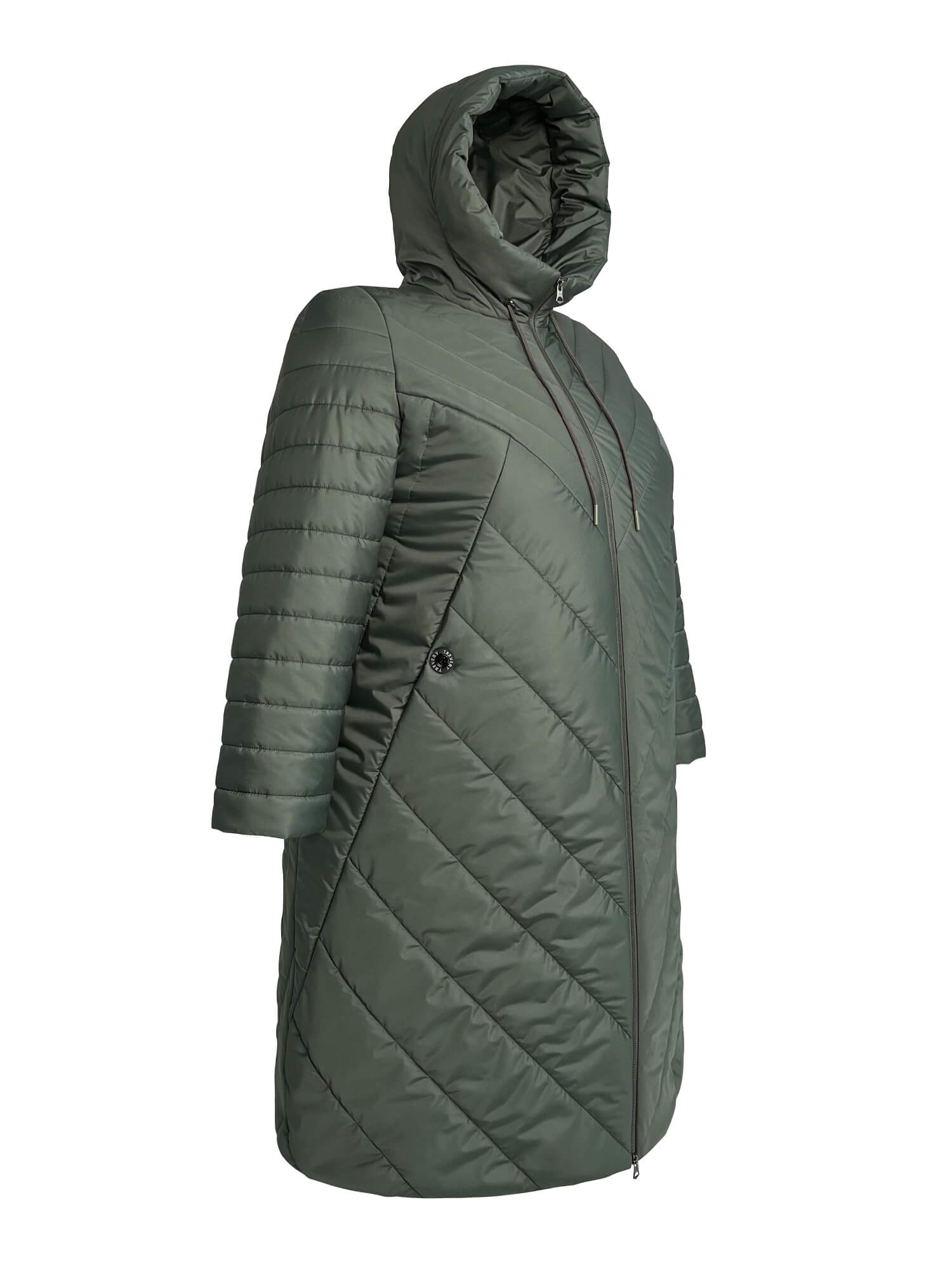 Комбинированное стеганое пальто