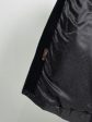 Молодежное драповое комбинированное стеганное пальто с дизайнерской подвеской , цвет черный в интернет-магазине Фабрики Тревери