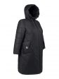 Молодежное стеганное пальто с карманами конверт, цвет черный в интернет-магазине Фабрики Тревери