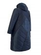 Женское пальто с цветной отделкой , цвет синий в интернет-магазине Фабрики Тревери