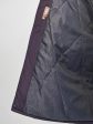 Женское зимнее пальто с дизайнерской подвеской и норкой , цвет фиолетовый в интернет-магазине Фабрики Тревери
