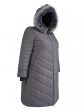 Молодежное стеганное пальто с чернобуркой, цвет серый в интернет-магазине Фабрики Тревери