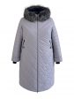 Молодежное стеганное пальто с чернобуркой, цвет сиреневый в интернет-магазине Фабрики Тревери