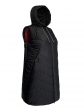 Женский удлиненный жилет из комбинированной стеганой ткани, цвет черный в интернет-магазине Фабрики Тревери