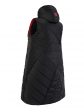 Женский удлиненный жилет из комбинированной стеганой ткани , цвет черный в интернет-магазине Фабрики Тревери