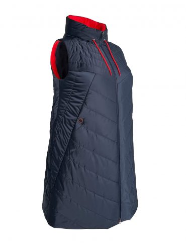 Жилет больших размеров, цвет синий в интернет-магазине Фабрики Тревери