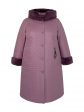 Женское зимнее стеганное пальто с эко-мехом и дизайнерской подвеской , цвет розовый в интернет-магазине Фабрики Тревери