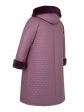 Женское зимнее стеганное пальто с эко-мехом и дизайнерской подвеской , цвет розовый в интернет-магазине Фабрики Тревери