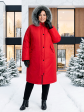 Куртка зимняя больших размеров, цвет красный в интернет-магазине Фабрики Тревери