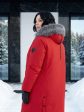 Куртка зимняя больших размеров, цвет красный в интернет-магазине Фабрики Тревери