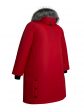 Зимняя молодежная куртка из мембраны с эко-мехом чернобурки, цвет красный в интернет-магазине Фабрики Тревери