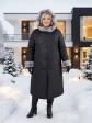 Пальто зимнее больших размеров, цвет черный в интернет-магазине Фабрики Тревери