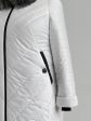 Молодежное стеганное пальто с чернобуркой, цвет белый в интернет-магазине Фабрики Тревери