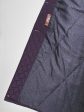 Женское зимнее пальто с дизайнерской подвеской и эко-мехом чернобурки, цвет фиолетовый в интернет-магазине Фабрики Тревери