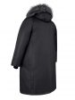Зимняя молодежная куртка из мембраны с эко-мехом чернобурки, цвет черный в интернет-магазине Фабрики Тревери