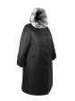 Пальто зимнее больших размеров, цвет черный в интернет-магазине Фабрики Тревери