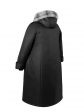 Пальто зимнее больших размеров, цвет черный в интернет-магазине Фабрики Тревери