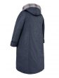 Женское зимнее пальто с полу норкой и декоративными кнопками, цвет серый в интернет-магазине Фабрики Тревери