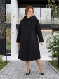 Пальто больших размеров с капюшоном, цвет черный в интернет-магазине Фабрики Тревери