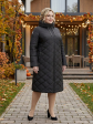 Пальто больших размеров с капюшоном, цвет черный в интернет-магазине Фабрики Тревери