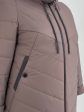 Молодежное стеганное пальто с отделкой, цвет коричневый в интернет-магазине Фабрики Тревери
