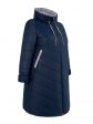 Молодежное стеганное пальто с отделкой, цвет синий в интернет-магазине Фабрики Тревери