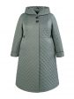 Пальто женское стеганное на кнопках, цвет зеленый в интернет-магазине Фабрики Тревери