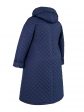 Пальто женское стеганное на кнопках, цвет синий в интернет-магазине Фабрики Тревери