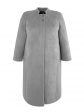 Длинное пальто с воротником стойка, цвет серый в интернет-магазине Фабрики Тревери