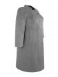 Длинное пальто с воротником стойка, цвет серый в интернет-магазине Фабрики Тревери